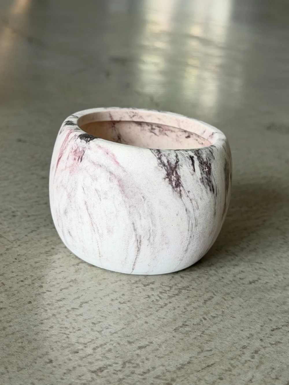 Mini Marble Planter / Ceramic Pot / Neutral Decor